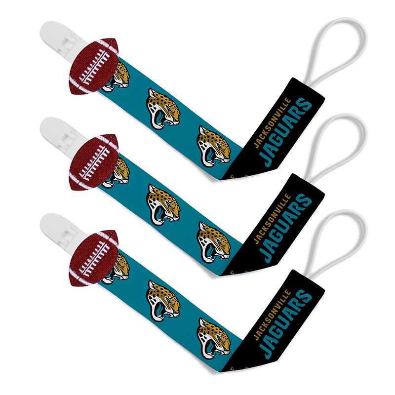 BabyFanatic Officially Licensed Unisex Baby Pacifier Clip 3-Pack NFL Jacksonville Jaguars, 1 of 4