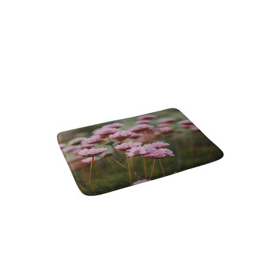 Hello Twiggs Pale Flowers Bath Mat Green - Deny Designs