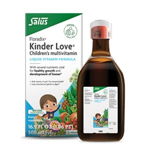 Floradix Kinder Love Children's Multivitamin - Vitamins A, C, D & E, Calcium & More - Vegetarian, Non-GMO, Gluten-Free - 1 of 4