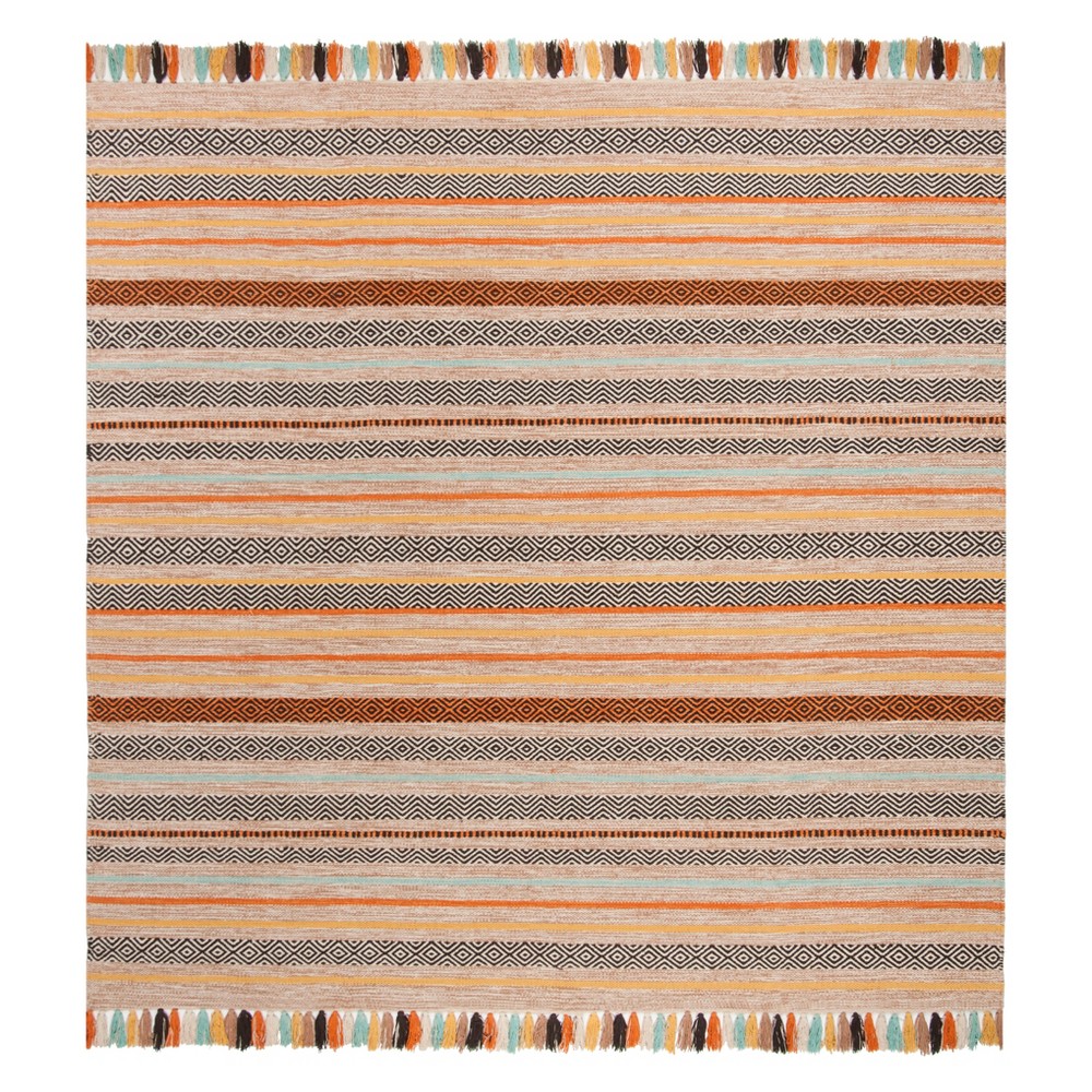 6'x6' Square Lenore Stripe Accent Rug Beige/Multi Square - Safavieh