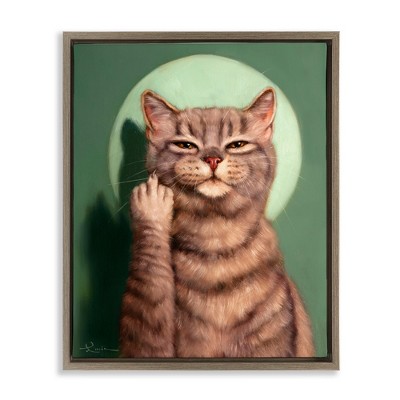Stupell Industries Cat & Middle Finger, 17" x 21"