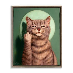 Stupell Industries Cat & Middle Finger, 17" x 21" - 1 of 4