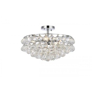 Elegant Lighting Savannah 18 inch flush mount in chrome - 1 of 4