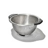 OXO 5 Qt Stainless Steel Colander: Dishwasher-Safe Strainer for Pasta & More, Clear, 11.7" Width - 2 of 4