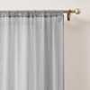 Lush Décor Milla Knitted Textured Sheer Window Curtain Panels Silver Pair 38x84 - 3 of 4