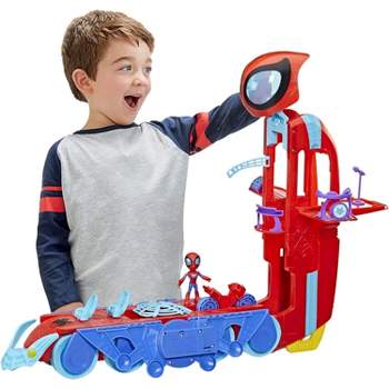 Spidey and His Amazing Friends Marvel Playset, Preschool Toy with 2 Modes, Lights, Sounds, 3 Years and Up, 2 Feet Tall