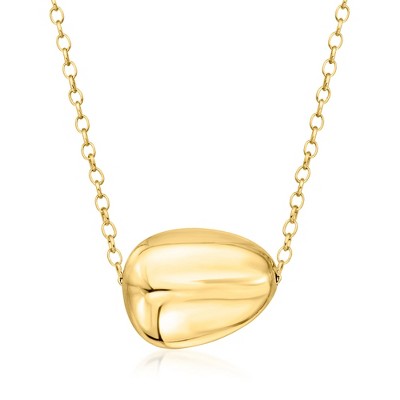 Ross-Simons Italian 14kt Yellow Gold Organic Bead Necklace Size 18