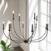 LNC Dolohovstrout 12-Light 47.2" Modern Candle Oversizded Chandelier,Black - 4 of 4