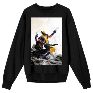 Marvel Comics Presents Wolverine & Deadpool Cover Art Crew Neck Long Sleeve Black Adult Sweatshirt - 1 of 3