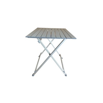 Ocean Zero Aluminum Square Folding Outdoor Portable Dining Table Silver_0