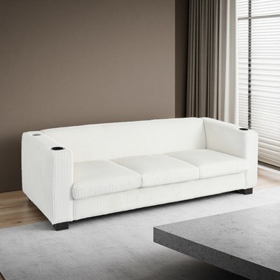 80" Modern 3-Seater Fabric Sofa with Plush & Stain-Resistant Upholstery