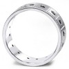 Pompeii3 5/8ct Blue Diamond Mens Comfort Fit Wedding Ring 14K White Gold 8mm - 2 of 4