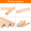Unique Bargains Natural Solid Straight Grain Basswood Square Carving Blocks 8 Pcs 6"x1"x1" - 3 of 4