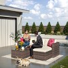 5 Pieces Patio Furniture Set, Rattan Outdoor Patio Furniture Sofa Set with Anti-Slip Cushions, All-Weather Wicker Sectional Sofa with Coffee Table - 3 of 4