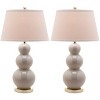 Pamela Three Gourd Table Lamp (Set of 2) - 28" Height - LIT4095 - Safavieh - 2 of 4