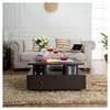 Campfield Modern Tiered Design Coffee Table Espresso - HOMES: Inside + Out: Sliding Drawers, Open Shelves - 4 of 4