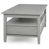 48" Solid Wood Coffee Table with Two Drawers and Storage, Square Tapered Legs, Ideal for Living Room or Family Room - 3 of 4