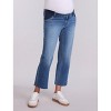 Women's Under the Belly Wide Leg Crop Jeans | Motherhood Maternity - 3 of 4