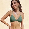 Women's Textured Strappy Back Swim Bikini Top - Cupshe - 4 of 4