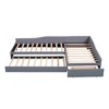 YOOCOZZ Upholstered Double Twin Size Daybed with Trundle and Drawer - 2 of 4