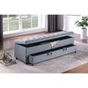 Okak Modern Boucle Fabric Double Storage Bench with Hidden Compartment,Upholstered Ottoman Stool for Bedroom,Living Room - 2 of 4