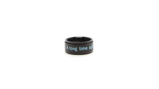 Men's Star Wars "A Long Time Ago in a Galaxy Far, Far Away" Stainless Steel Spinner Ring, 2 of 6, play video