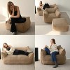 Teddy Lazy Sofa Bean Bag Couch, Comfy Lazy Sofa Chair with Ottoman for Adults, Single Seat or Love Seat for Living Room, Apartment – Cuddlewood - 3 of 4