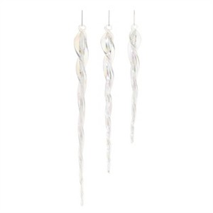 Glass Icicle Ornament (Set of 18) - 1 of 2