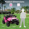 Ride On Truck Car, 12V Ride On Toy w/Parent Remote Control, Steering Wheel Music - 4 of 4