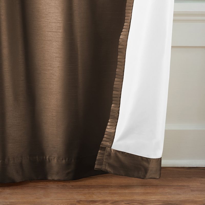 Versailles Faux Silk Room Darkening Single Window Curtain Panel - Elrene Home Fashions, 5 of 7