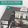 Homhougo 5 Tier Corner Bookshelf, Industrial Bookshelves, L Shape Tall Bookcase with Storage with Heavy Duty Metal Frame - 4 of 4