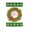 Evergreen Christmas Cardinal Moire Garden Flag 12 x 18 Inches Indoor Outdoor Decor - 2 of 4