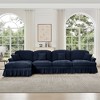 AENKYO Oversized Modular Sofa Set with Removable Ruffles & Ottoman, Large Seater, Deep Seat Corner Sofa with Chenille Fabric for Office, Living Room - 3 of 4