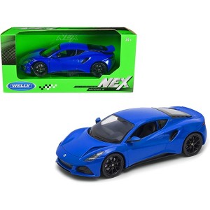 Lotus Emira Blue Metallic "NEX Models" Series 1/24 Diecast Model Car by Welly - 1 of 3