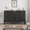 Dresser 4 Drawer Dresser for Bedroom,Modern Dresser with Legs,Long Double Wooden Dresser Large Chest of Drawers for Living Room,Entryway,Hallway - 3 of 4