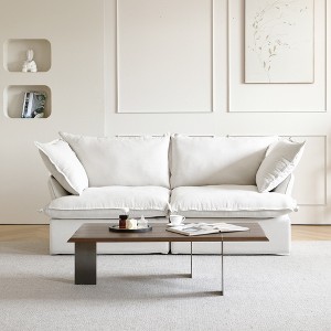 Love Seat Sofas, 82.66inch Modern Down Filled Modular Sectional Sofas for Living Room Apartment Lounge Bedroom,Cushion Covers Removable - 1 of 4