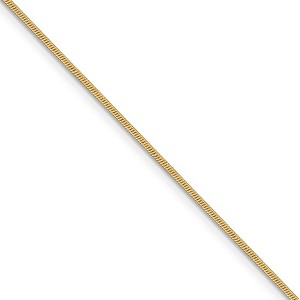 Black Bow Jewelry 1mm 14k Yellow Gold Solid Round Snake Chain Necklace - 1 of 4