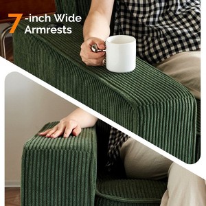 Karl Home |35 inch Wide Corduroy Loveseats Sofa - 1 of 4