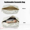 Unique Bargains Makeup Bag Cosmetic Travel Bag Make Up Brush Organizer Bag Marble Makeup Storage Toiletry Bag for Women 7"x3"x4" 1 Pcs - 2 of 4