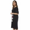 Just Love Womens Nightgown - Short Sleeve Henley Oversized Sleepwear Gown - 2 of 3