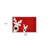 HomeRoots 17" X 29" Red and White Coir Reindeer Outdoor Christmas Door Mat - 3 of 4