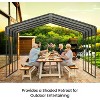 Real Relax Heavy Duty Metal Carport, Outdoor Garage Car Shelter Shade with Heavier Metal Frame, Galvanized Metal Roof for Car and Boats, Grey - 3 of 4