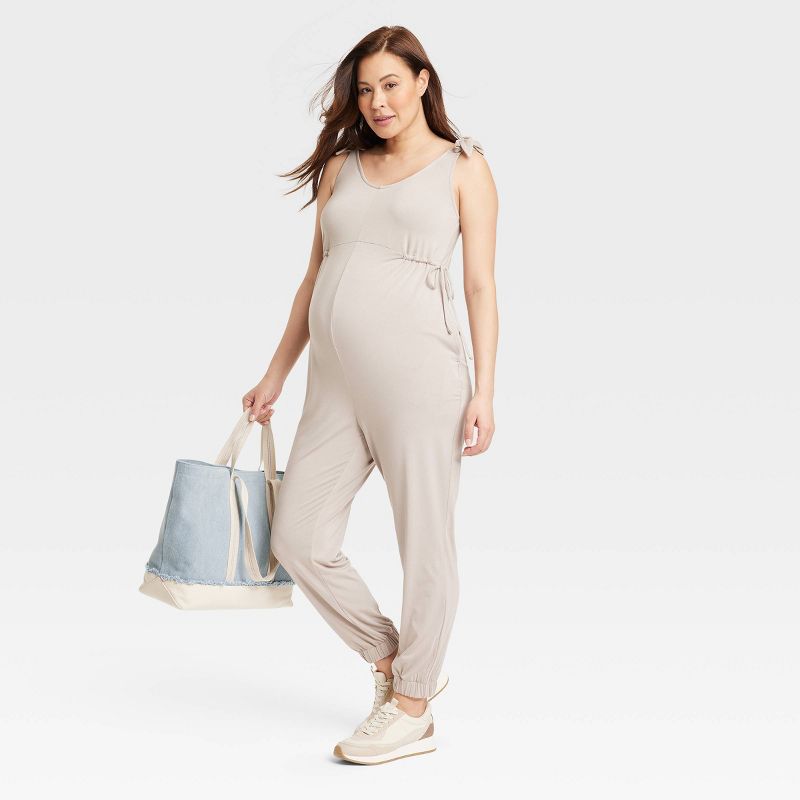 Sleeveless Maternity Leisure Jumpsuit - Isabel Maternity by Ingrid & Isabel™, 3 of 4