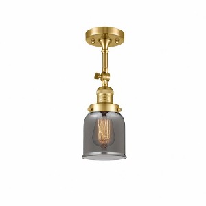 Bell - 1 Light Semi-Flush Mount In Industrial Style-13.5 Inches Tall and 5 Inches Wide - 1 of 1