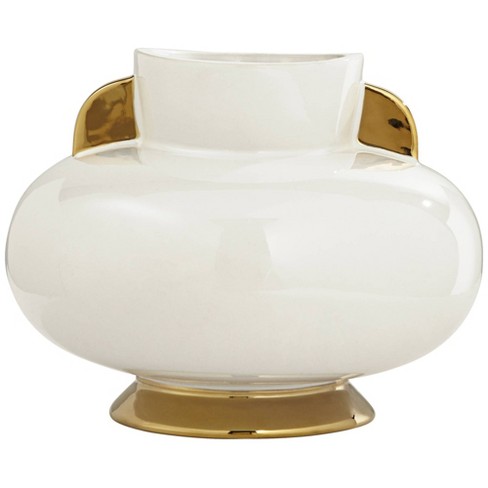 samlet set uddrag tabe Studio 55d Sonata 10 1/2" Wide White Ceramic Vase With Handles : Target