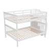 NicBex Bunk Bed Full over Full Pine Bed Frame with Storage Stairs and Full Length Guardrail for Bedroom, Dorm, No Box Spring Required - 3 of 4