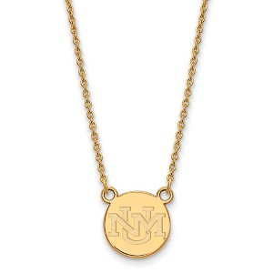 Black Bow Jewelry 10k Yellow Gold New Mexico Lobos NCAA Necklace 18 Inch - 1 of 4