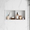 FUFU&GAGA Stainless Steel Wall Niche - White Powder-Coated/Black PVD Nano Titanium Plated, 3.0mm Thick Steel Shelf & Waterproof Edge Design - 2 of 4
