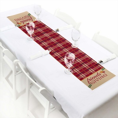 Big Dot of Happiness Friends Thanksgiving Feast - Petite Friendsgiving Party Paper Table Runner - 12 x 60 inches