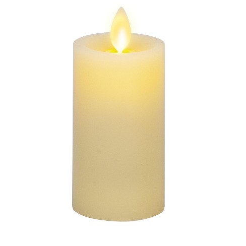 Luminara Flameless Outdoor Pillar Candle Waterproof Unscented Ivory Candles 